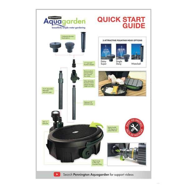 Pennington Black 0.4 HP Electric Submersible Pond Pump Kit