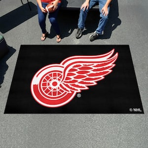 Detroit Red Wings Black 5 ft. x 8 ft. Ulti-Mat Area Rug
