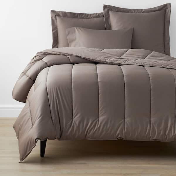 The Company Store Company Cotton Wrinkle-Free Cinder Full Sateen Comforter