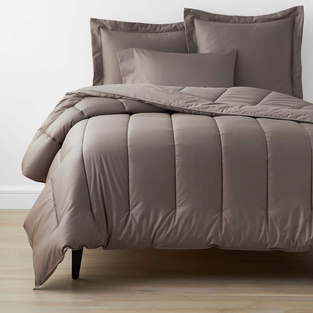 Company Cotton Wrinkle-Free Cinder King Sateen Comforter -  The Company Store, C1B2-K-CINDER