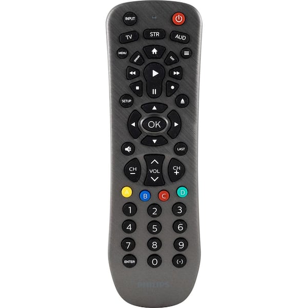 Philips 3-Device Universal TV Remote Control in Brushed Graphite
