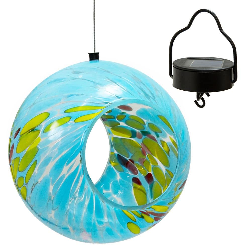 "Solar Glass Fly-Through Hanging Bird Seed Feeder - 6"" - Spring Sky" price history on PriceWatchPro