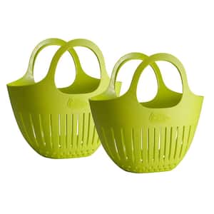 Green Mini Garden Colander Harvest Basket (2-Pack)
