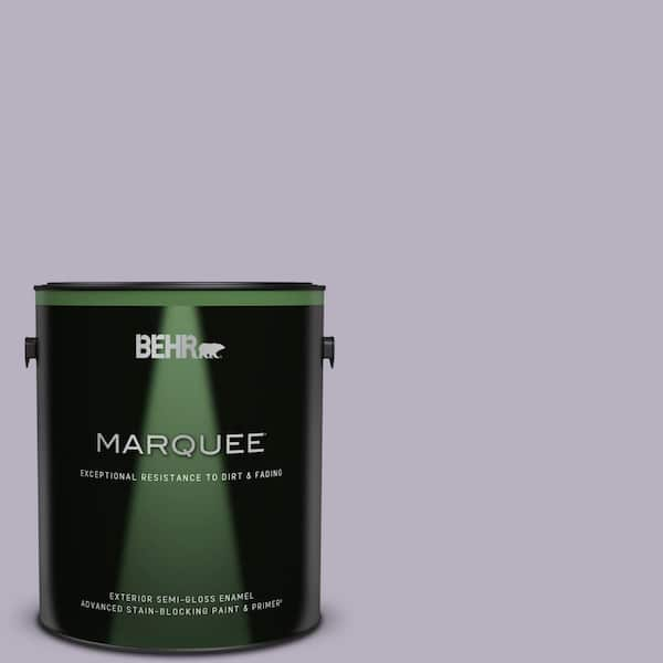 BEHR MARQUEE 1 gal. #BIC-07 Virtuous Violet Semi-Gloss Enamel Exterior Paint & Primer