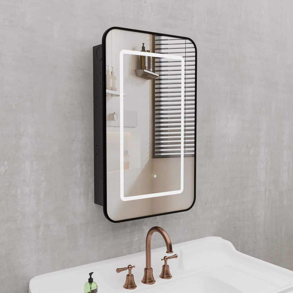 24 in. W x 32 in. H Rectangular Aluminum Framed Recessed/Surface Mount LED Medicine Cabinet with Mirror price history on PriceWatchPro