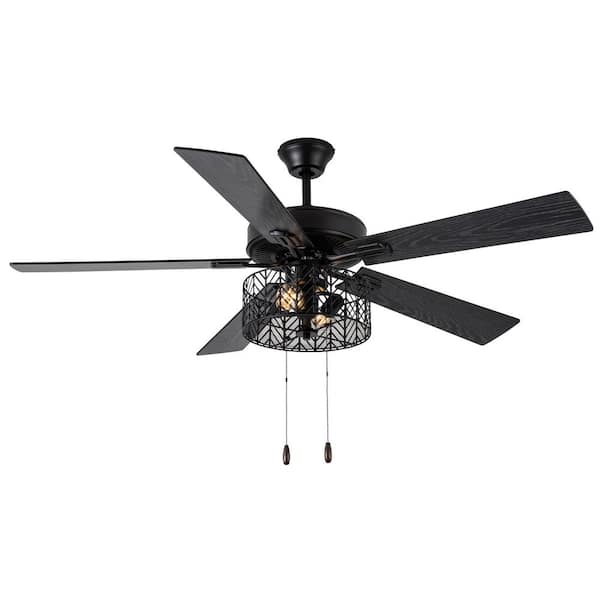 Indoor Black Ceiling Fan With Light Kit, Wind River Ceiling Fan Reviews