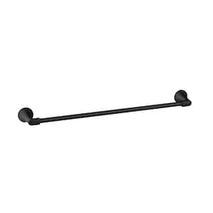 Windley 24 in. Wall Mounted Towel Bar in Satin Black