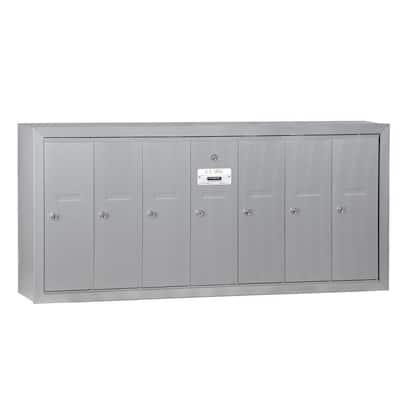 Aluminum Surface-Mounted USPS Access Vertical Mailbox with 7 Door