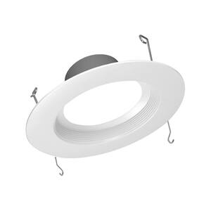 5 in. and 6 in. Downlight White Baffle 800-Lumen Integrated LED Recessed Trim Retrofit Light