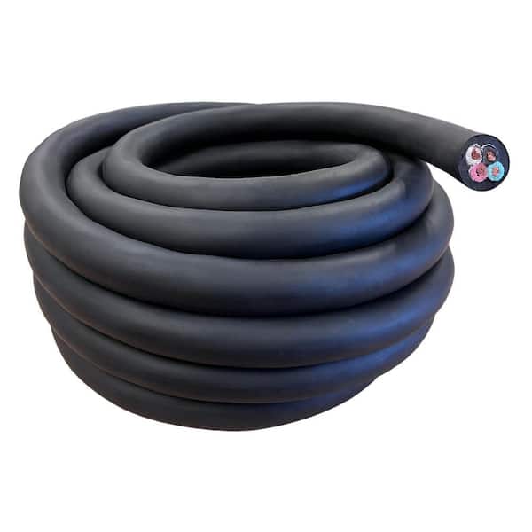 WindyNation 25 ft. 10-Gauge 4 Conductor 600-Volt Black SOOW Cable