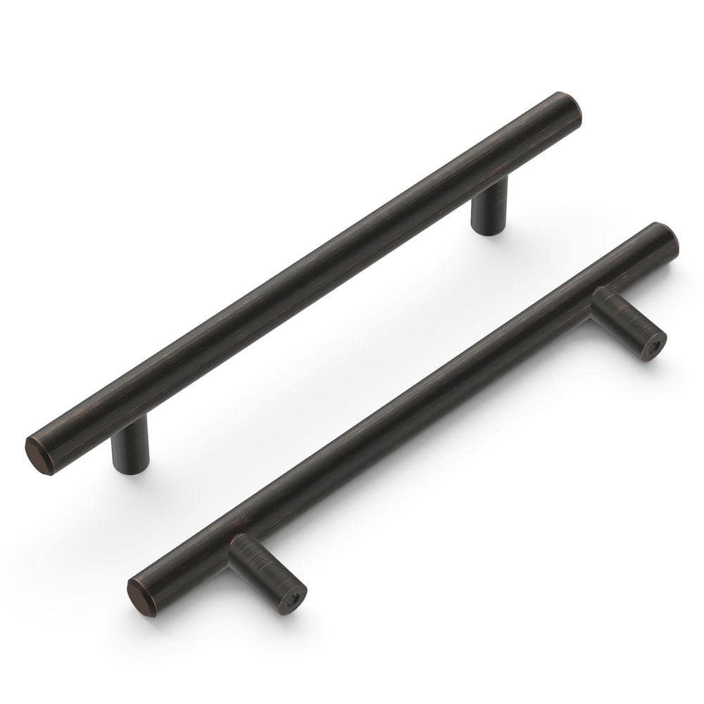 Oil-Rubbed Bronze Modern Bar Pulls with Mounting Hardware