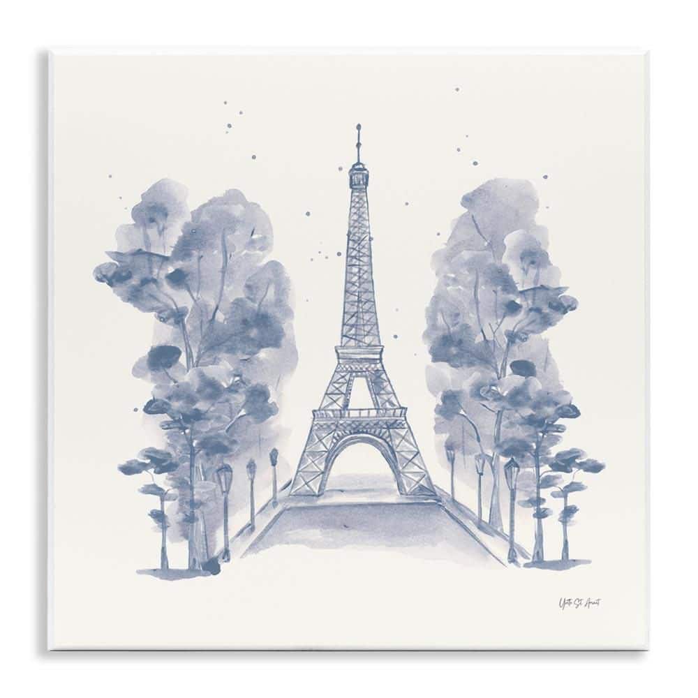 Eiffel Tower Watercolor by Yvette St. Amant Unframed Architecture Graphic Art Print 12 in. x 12 in. price history on PriceWatchPro