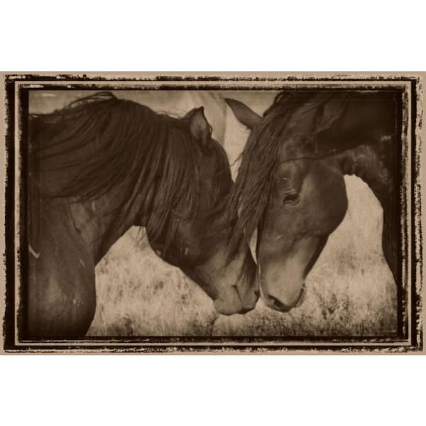 Horses Nuzzling by Grotto Studios 1 Piece Unframed Graphic Print Abstract Poster Art Print 24 in. x 36 in.
