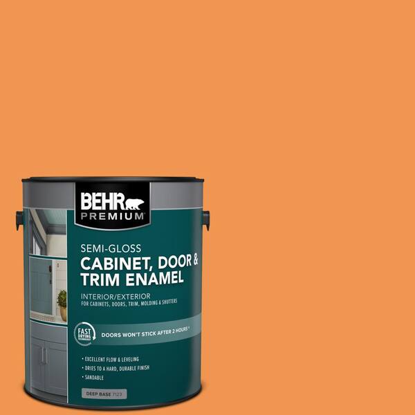 BEHR PREMIUM 1 gal. #P230-6 Toucan Semi-Gloss Enamel Interior/Exterior Cabinet, Door & Trim Paint