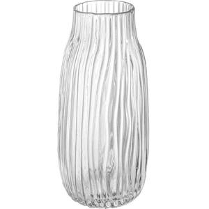 12 in. Clear Glass Vase for Elegant Home & Farmhouse Decor