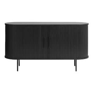 Nebula Black Oak Sideboard with Gliding Doors