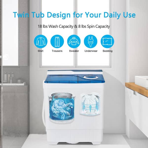 This tabletop clothes washing machine was designed to clean your