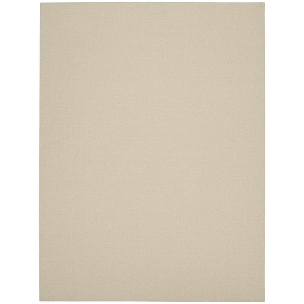Natural Harmony Sand Harbor Flax/Ivory Custom Rug with Pad