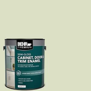 1 gal. #MQ3-47 Airy Green Semi-Gloss Enamel Interior/Exterior Cabinet, Door & Trim Paint