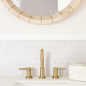 Gotham 2 in. Hex White 11-1/8 in. x 12-5/8 in. Porcelain Mosaic Tile (10.0 sq. ft./Case)