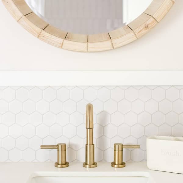 Gotham 2 in. Hex White 11-1/8 in. x 12-5/8 in. Porcelain Mosaic Tile (10.0 sq. ft./Case)