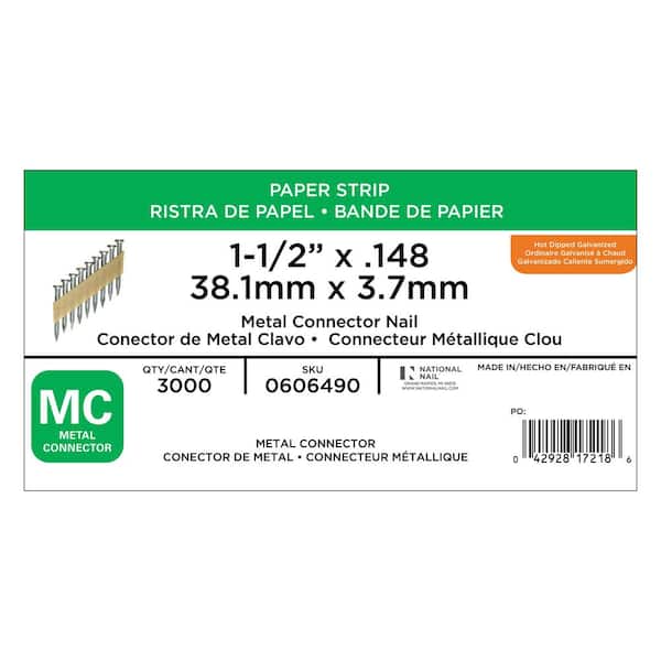 PRO-FIT 1-1/2 in. x 0.148 33-Degree Hot Dipped Galvanized