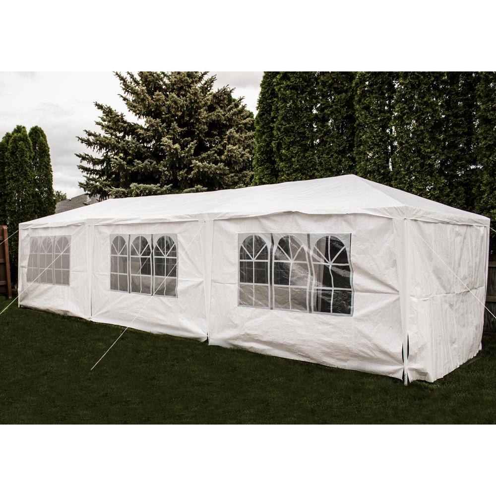 White Heavy Duty Outdoor Party Tent with Removable Sidewalls