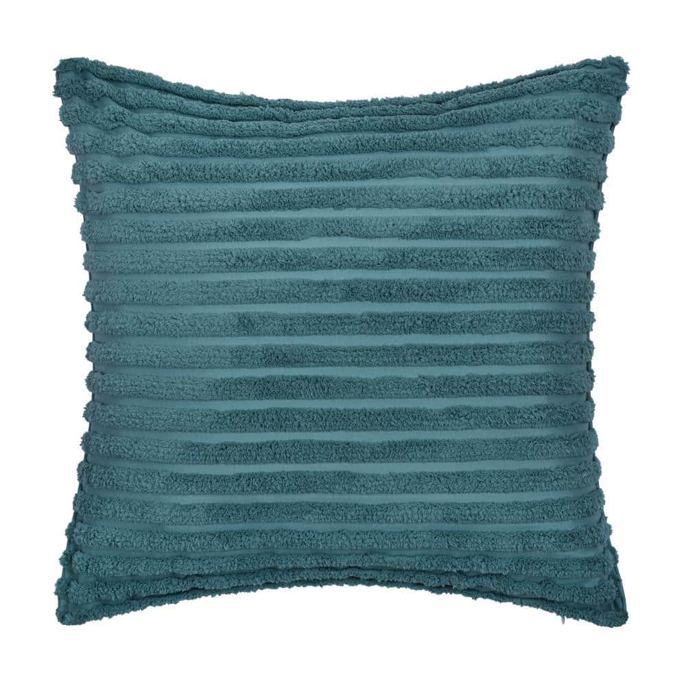 Darcy Teal Solid Polyester Euro Sham 26 in. L X 26 in. W