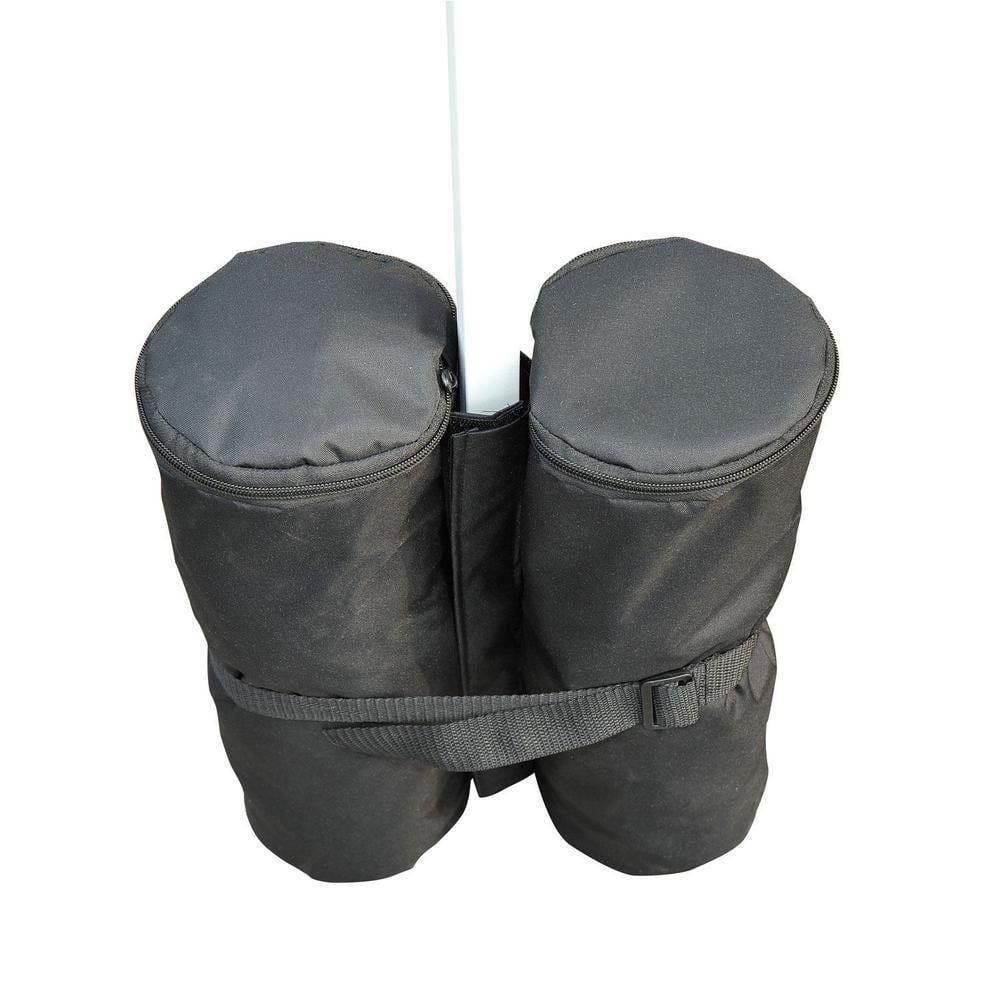 Black Heavy-Duty Polyester Canopy Weight Bags Set of 4
