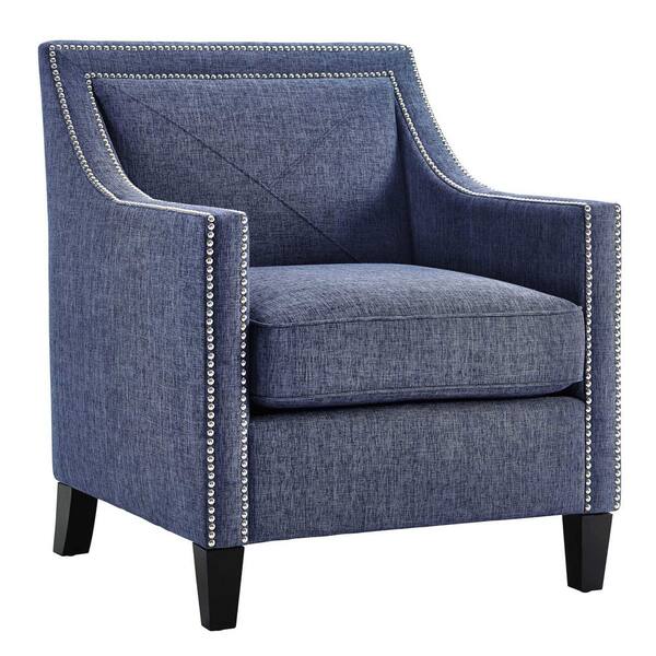 TOV Furniture Asheville Blue and Linen Chair