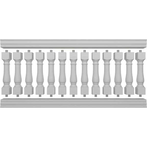 Ekena Millwork Fiberthane Oxford Balustrade 48 in. L x 42 in. H Fiberglass Railing Kit