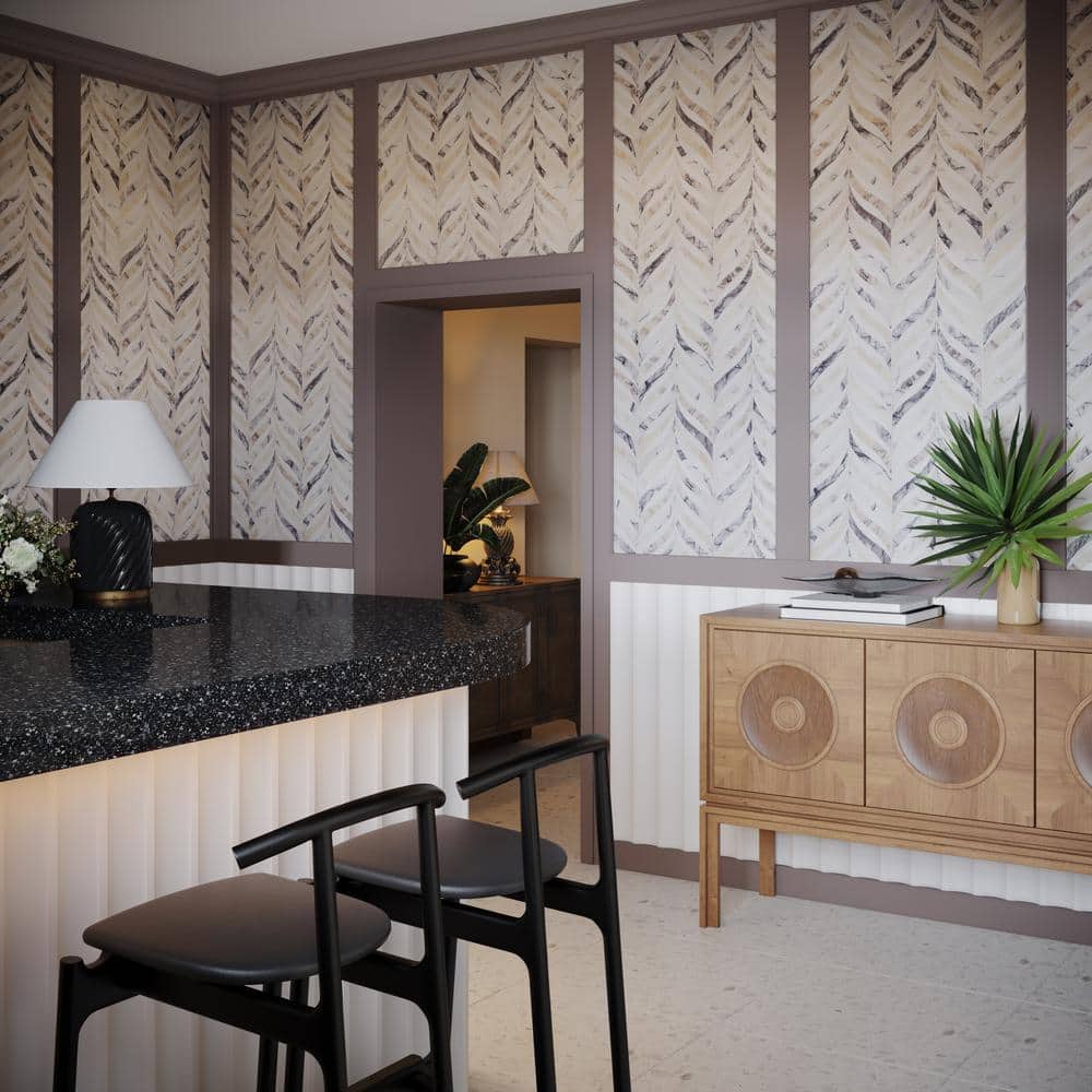 Peach Lilac Cream Polished Marble Mosaic Floor and Wall Tile