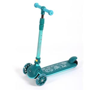 Kick Scooter with Brake, Adjustable Height Handlebar, Aged 3-10, Green