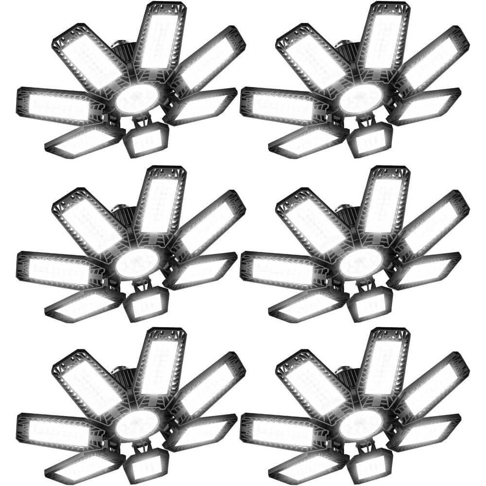 120 Volt LED Garage Ceiling Light with Adjustable Panels, 20000 LM Work Light Fixture for Workshop and Basement, 6-Pack price history on PriceWatchPro