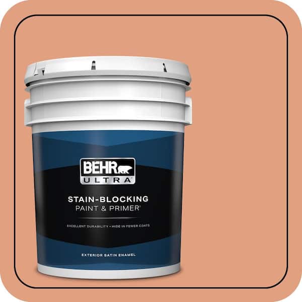 BEHR ULTRA 5 gal. #230D-4 Pecos Spice Satin Enamel Exterior Paint & Primer