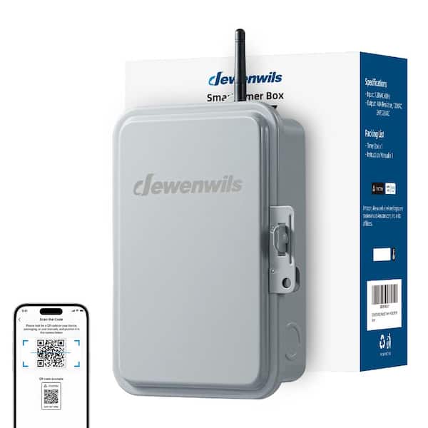 DEWENWILS 40 Amp 240VAC 7-Day Outdoor Digital Smart Time Swtich, Matter Hub Required HOWTS-01NN1