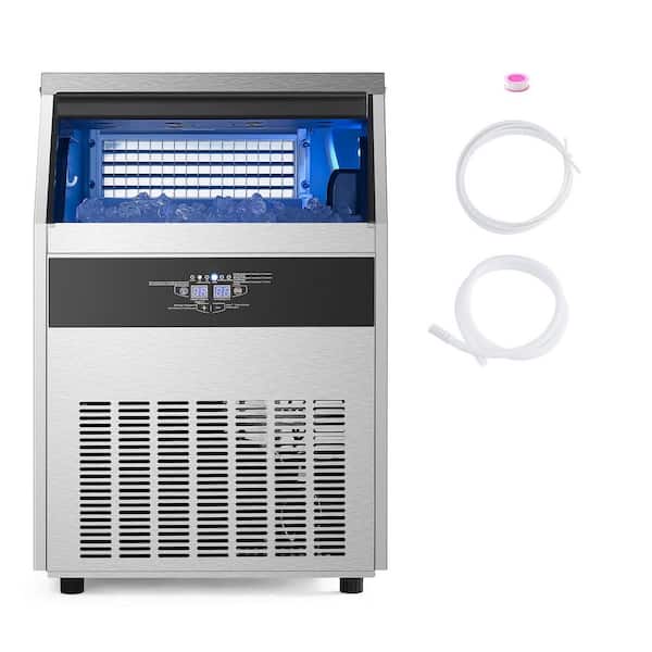 23 in.W  Commercial Ice Maker Machine 200 lbs. /24 H Freestanding 66 lbs. Storage Capacity, 2025 Upgrade Stainless Steel