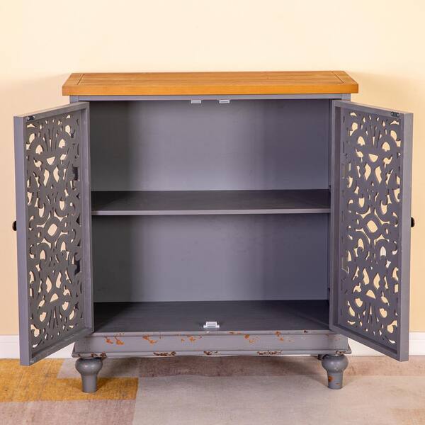 PHI VILLA Accent Cabinet - Entryway Cabinet for Living Room Small Buffet Cabinet  Storage Cabinet， 2 Door Accent Cabinet - Yahoo Shopping