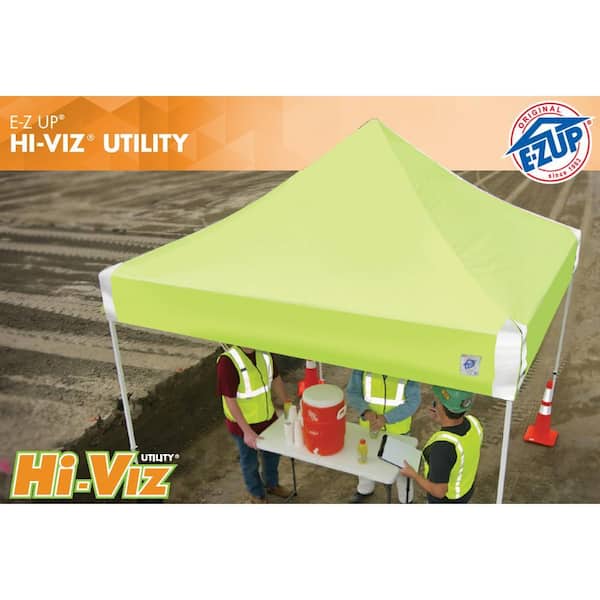 E-Z UP Hi-Viz Series 10 ft. x 10 ft. Bright Orange Instant Canopy