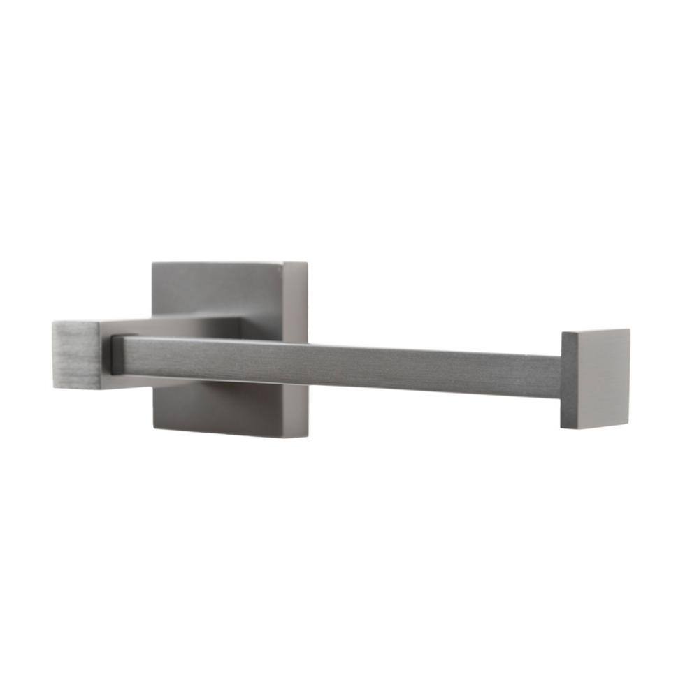 Gun Metal Gray 4-Piece Bathroom Hardware Set with Towel Bar