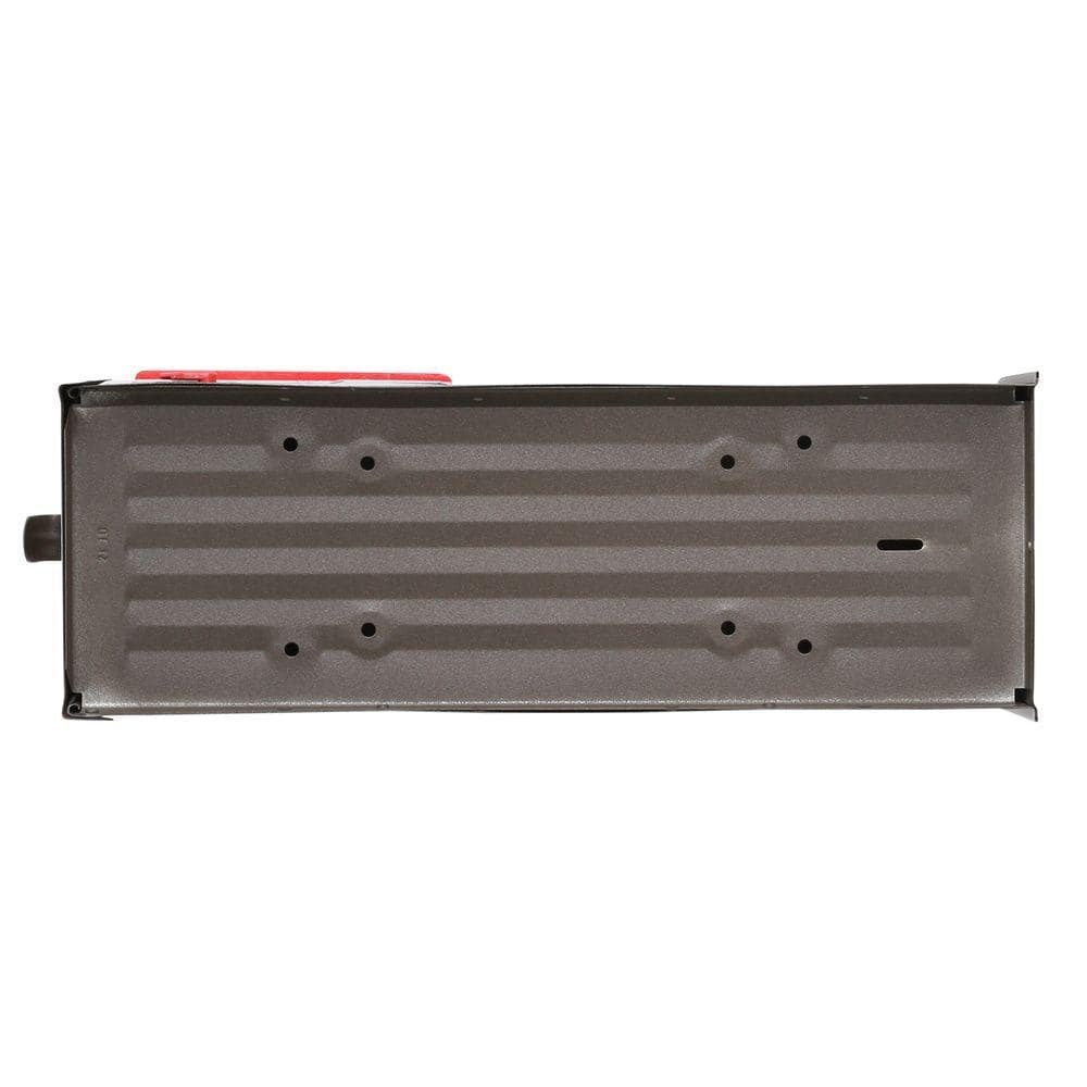 Medium Venetian Bronze Steel Post-Mount Mailbox