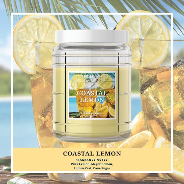 AROMAHOME BY SLATKIN & CO 16 oz. Coastal Lemon Scented