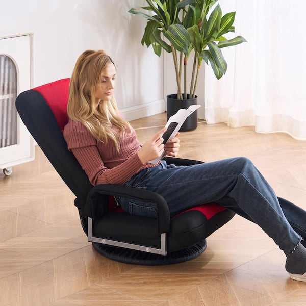 SVOPES Swivel Floor Gaming Chair with Armrests, 360° Rotating