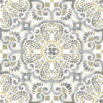 Antico 12 in. W x 12 in. L Multicolor Peel & Stick Vinyl Tile Flooring (10 sq. ft./case)