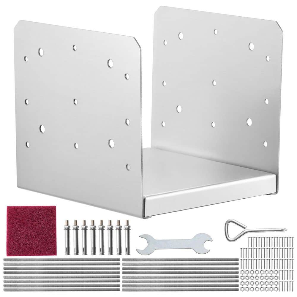 8 x 8 in. Adjustable Post Base 4-Pcs Stainless Steel Anchor Bracket Internal 7.8 x 7.3 in. Composite Post Base for Decks price history on PriceWatchPro