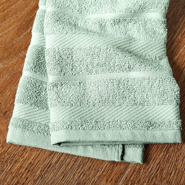 KitchenAid Albany Kitchen Towel Set, Set of 4 - Aqua