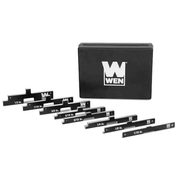 Aluminum 1 /2 in. Precision Setup Blocks, 8-Piece Gauge Set for Router Tables, Table Saws, Band Saws, and Woodworking