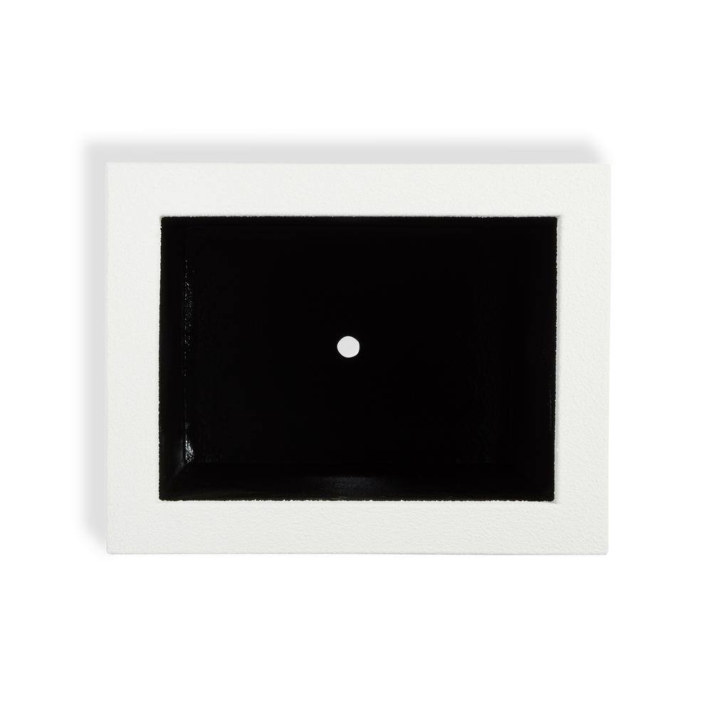 White Tall Rectangular Modern Outdoor Planter, 30"