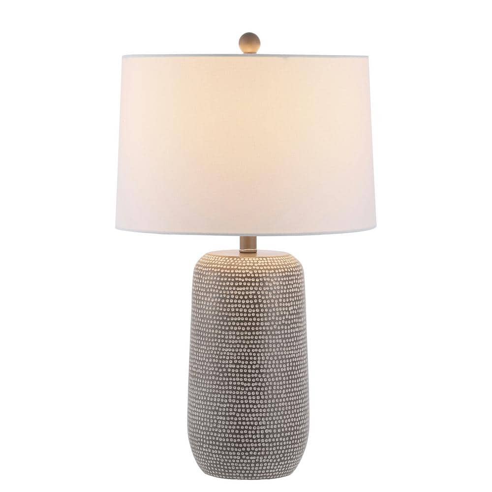 Celvin 26" White and Gray Ceramic Table Lamp