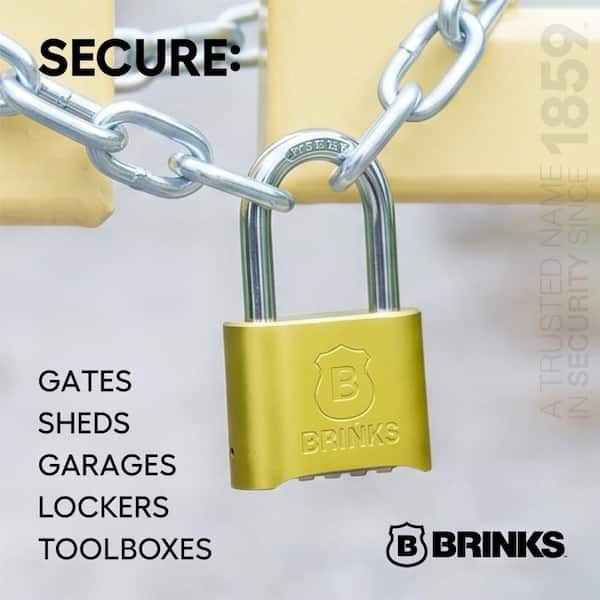 Brinks 1-1/2in. (50mm) 4-Dial Resettable Combination Padlock (3